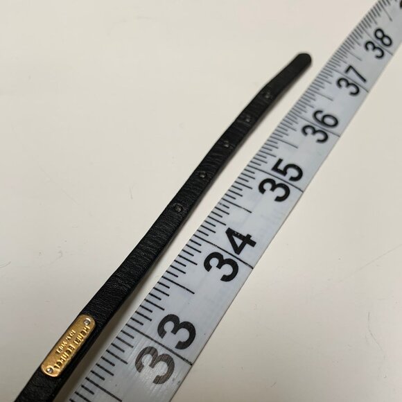 Vintage Henri Bendel Studded Black Leather Wrap Bracelet - Picture 6 of 6